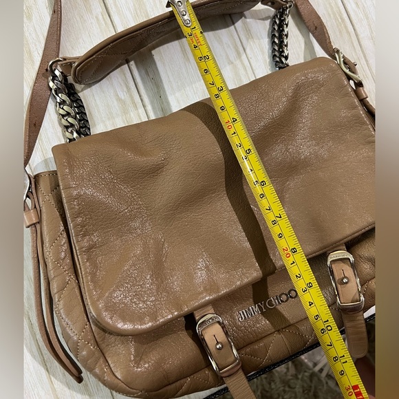 Jimmy Choo Beige Proenza Crossbody Purse Bag & Dust Bag - Picture 3 of 17